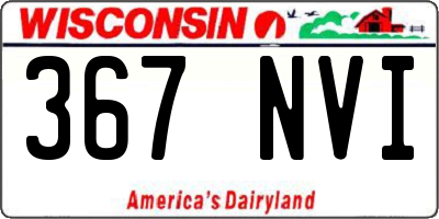 WI license plate 367NVI