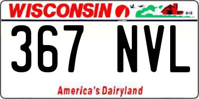 WI license plate 367NVL