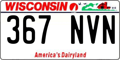 WI license plate 367NVN