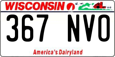 WI license plate 367NVO