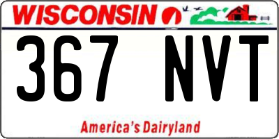 WI license plate 367NVT
