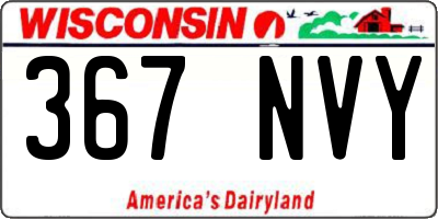 WI license plate 367NVY