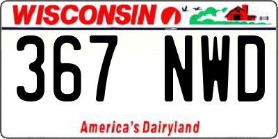 WI license plate 367NWD