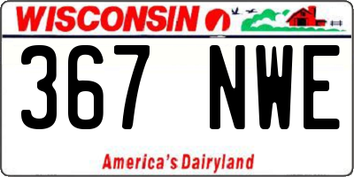 WI license plate 367NWE
