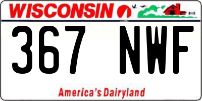 WI license plate 367NWF