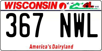 WI license plate 367NWL