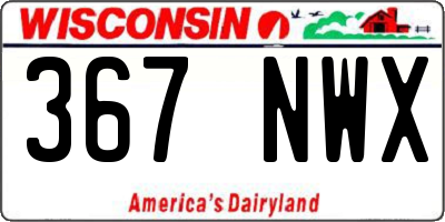 WI license plate 367NWX