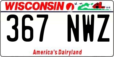 WI license plate 367NWZ