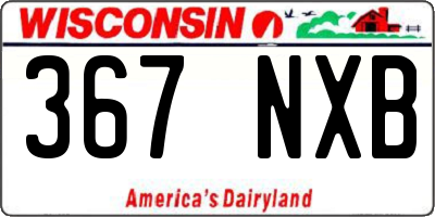 WI license plate 367NXB