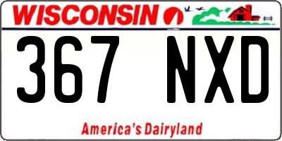 WI license plate 367NXD