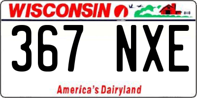 WI license plate 367NXE