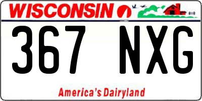 WI license plate 367NXG