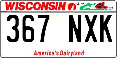 WI license plate 367NXK