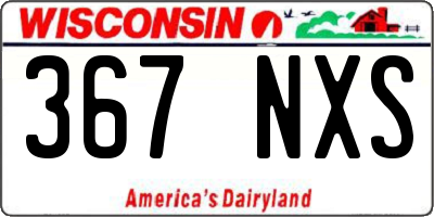 WI license plate 367NXS