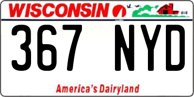 WI license plate 367NYD
