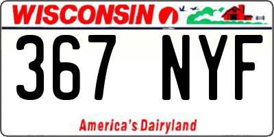 WI license plate 367NYF