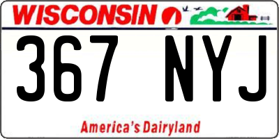 WI license plate 367NYJ