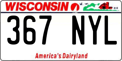 WI license plate 367NYL