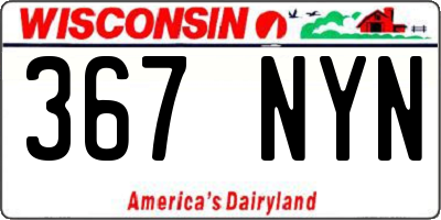 WI license plate 367NYN
