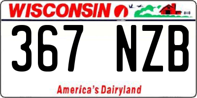 WI license plate 367NZB