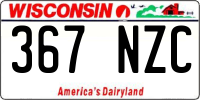 WI license plate 367NZC