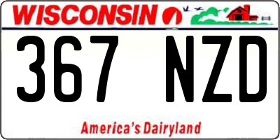 WI license plate 367NZD