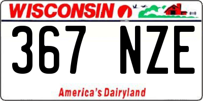 WI license plate 367NZE