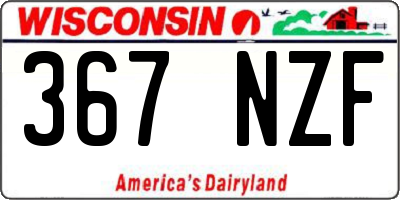 WI license plate 367NZF