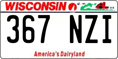 WI license plate 367NZI