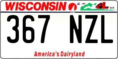 WI license plate 367NZL