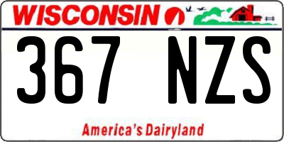 WI license plate 367NZS