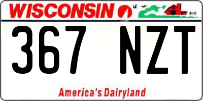 WI license plate 367NZT