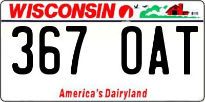 WI license plate 367OAT