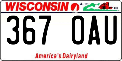 WI license plate 367OAU