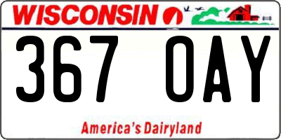 WI license plate 367OAY