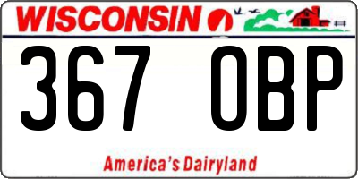 WI license plate 367OBP