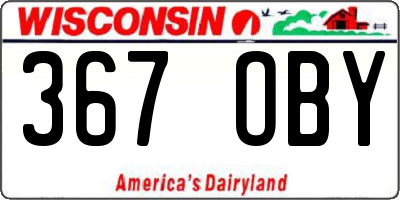 WI license plate 367OBY