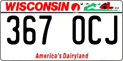 WI license plate 367OCJ