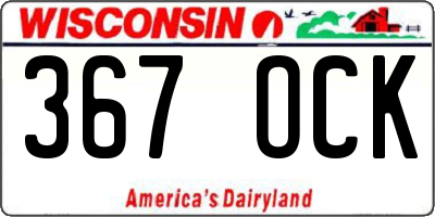 WI license plate 367OCK