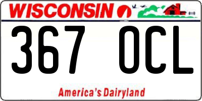 WI license plate 367OCL