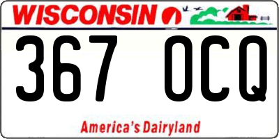 WI license plate 367OCQ