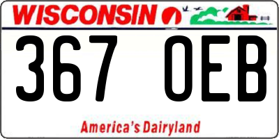 WI license plate 367OEB