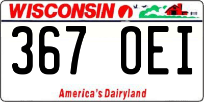 WI license plate 367OEI