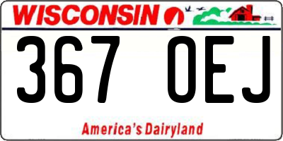 WI license plate 367OEJ