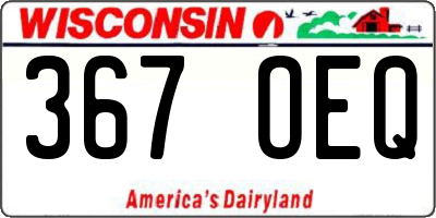 WI license plate 367OEQ