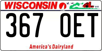 WI license plate 367OET