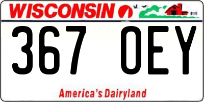 WI license plate 367OEY