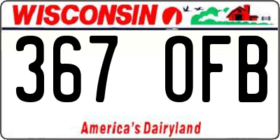 WI license plate 367OFB