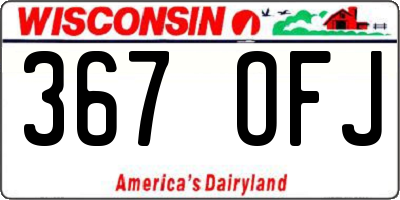 WI license plate 367OFJ