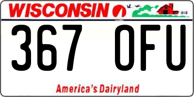 WI license plate 367OFU